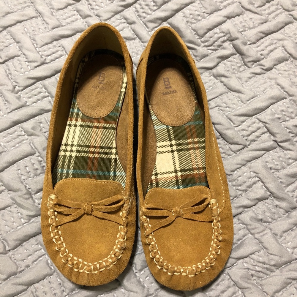 Tan Sued Flats